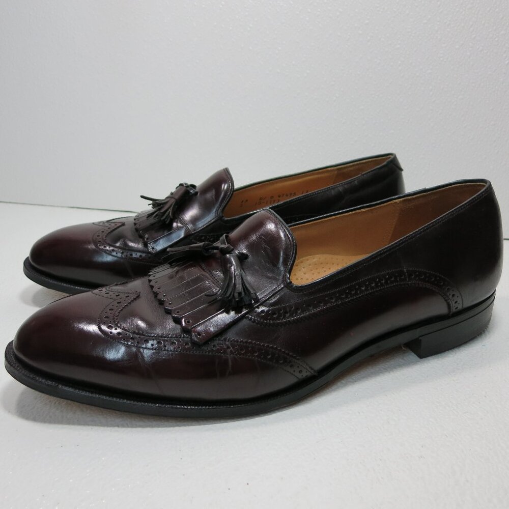 Johnston & Murphy Heritage Kiltie Tassel Brogue Leather Dress Loafers Sz 13 D/B